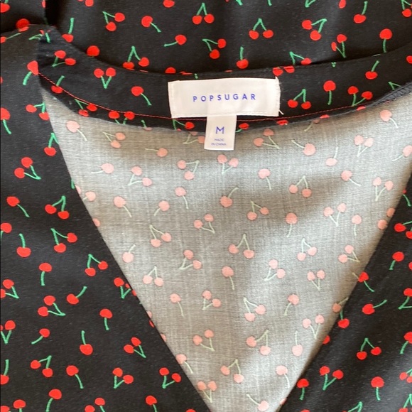 Cherry printed Tent dress with buttons down front - Picture 6 of 8